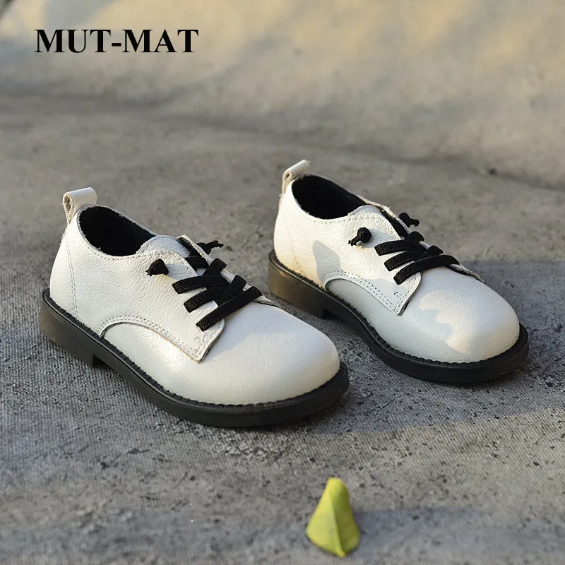  new children boys black Geniune leather shoes cowhide performance Soft bottom shoes British etiquette autumn new shoes