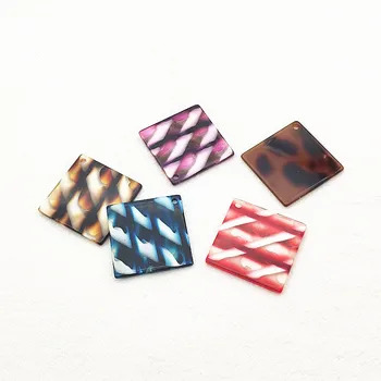 

New arrival! Mix color 35mm 50pcs Acrylic Square-shape Charm for earrings,Earring parts,jewelry findings!