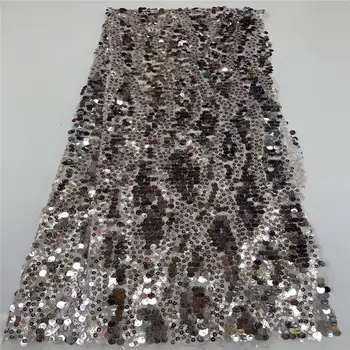 

Luxury African Lace Fabric High Quality French Guipure Lace Fabric 2018 New Arrival Sequins Lace Fabric for Party ALC-WD001