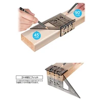 Japan Shinwa 62115 multi purpose angle ruler 45 ° 90 ° cross line ruler woodworking angle ruler hole ruler 2