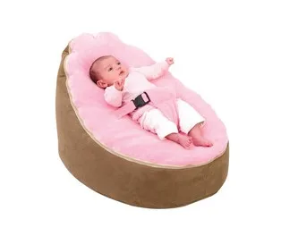 Brown n pink Мягкий детский стул младенческой мешок бобов покрывало кровати без наполнителя Pouf для кормления ребенка Snuggle кровать с поясом для безопасности защиты - Цвет: Brown n pink