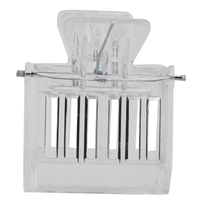 2 PCS Bee Tools Queen Cage Beekeeping Equipment Isolation Room Insectary Box Clip Colorless Plastic Bee Clip