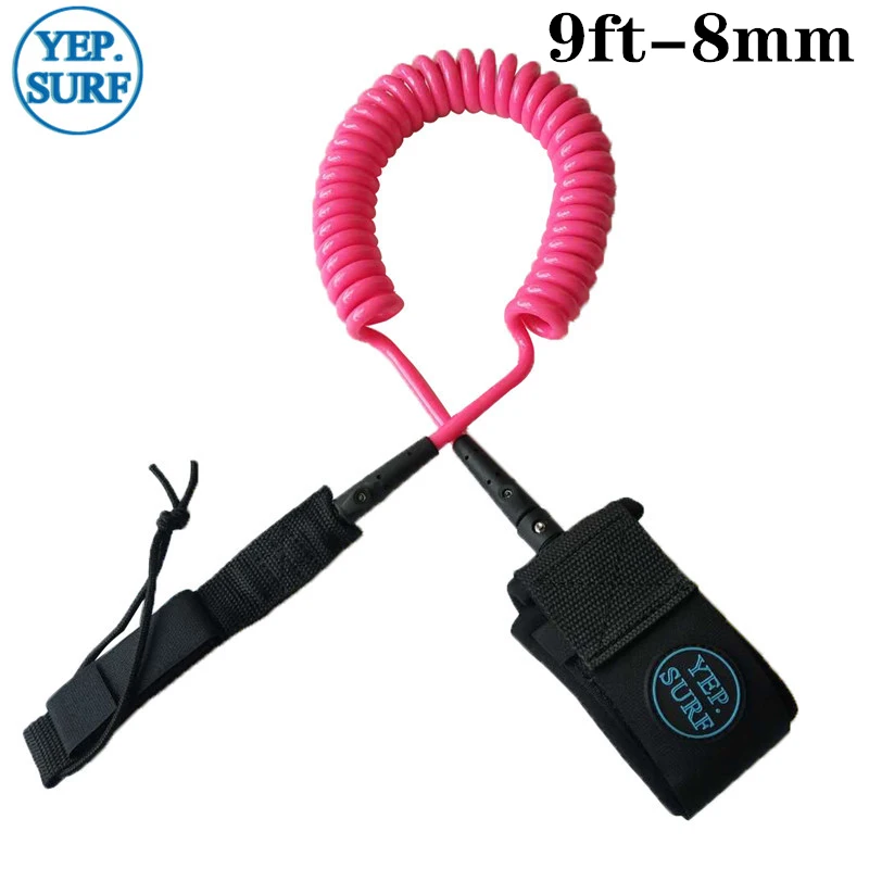 9ft pink Весло доска катушки Лиш для серфа ing Лиш для серфа доска Лиш для серфа аксессуары 8ft/9ft/10ft/11ft/12ft 8 мм поводок - Цвет: 9ft pink