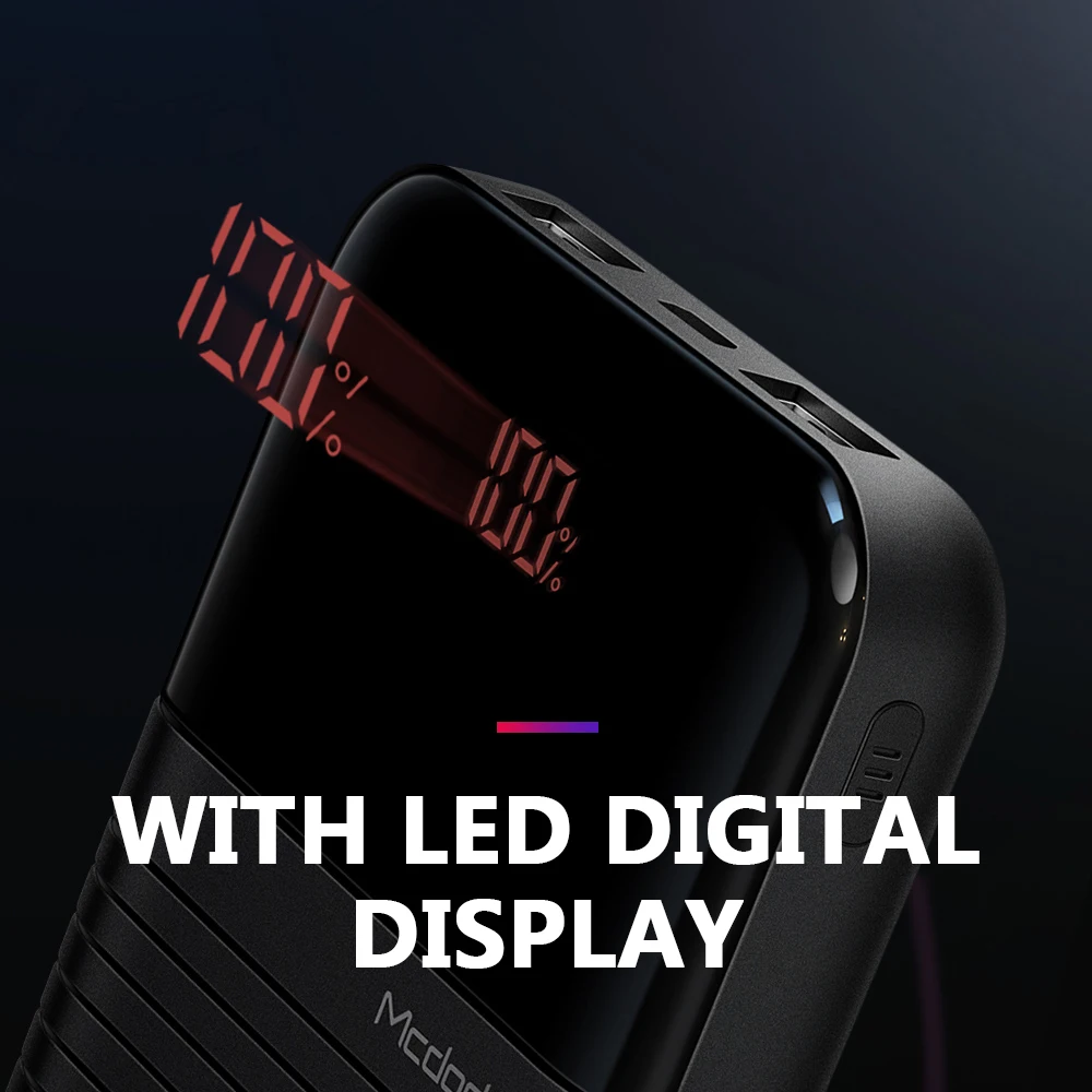 Мини внешний аккумулятор Mcdodo 10000 мАч для Xiaomi Pover портативное Внешнее зарядное