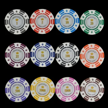 

5pcs/set Baccarat Comet Monte Carlo Poker Chips 14g Set Clay Casino Coins 40mm Coin Poker Chips Entertainment Dollar Coins