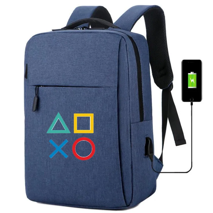 8 PS4 Playstation холщовый рюкзак зарядка через usb школьные сумки Сумка для ноутбука дорожная сумка рюкзак для подростков - Цвет: 8