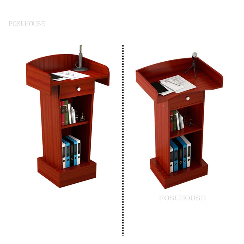 Hotel Lobby Host Guest Reception Desks Shopping Guide Emcee Speech Tables Simple Teacher Podium Table Office Meeting Room Desk