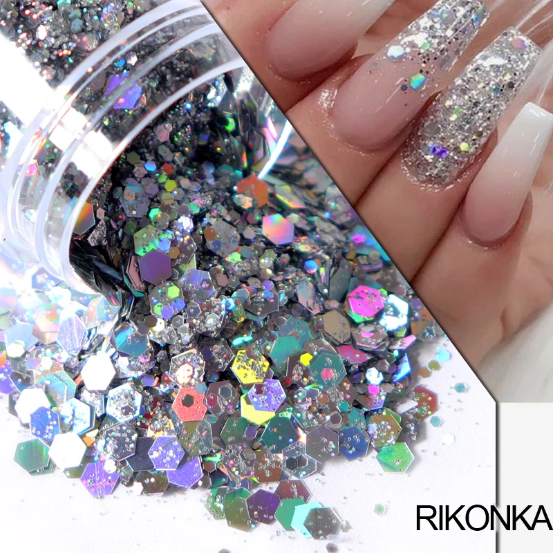 Glitter-Flakes Art-Decoration Nail Sequins Laser Spangles-Polish Mermaid Holographic
