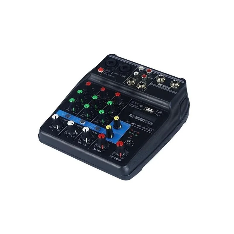 

Mini USB Audio Mixer Amplifier Amp Bluetooth Board 48V Phantom Power 4 Channels for DJ Karaoke SEC88