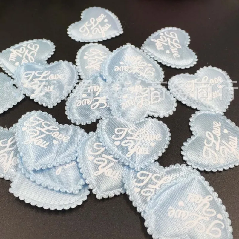 3,5 см 3D губки лепестки в форме сердца с логотипом "I Love You" Свадебный декор для комнаты свадебные лепестки любви 1000 шт/1 лот SJ010 - Цвет: light blue