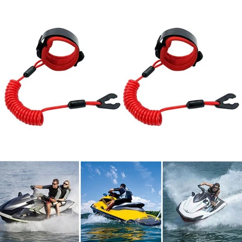 Boat Outboard Engine Motor Lanyard Kill Stop Switch Safety Tether Cord .