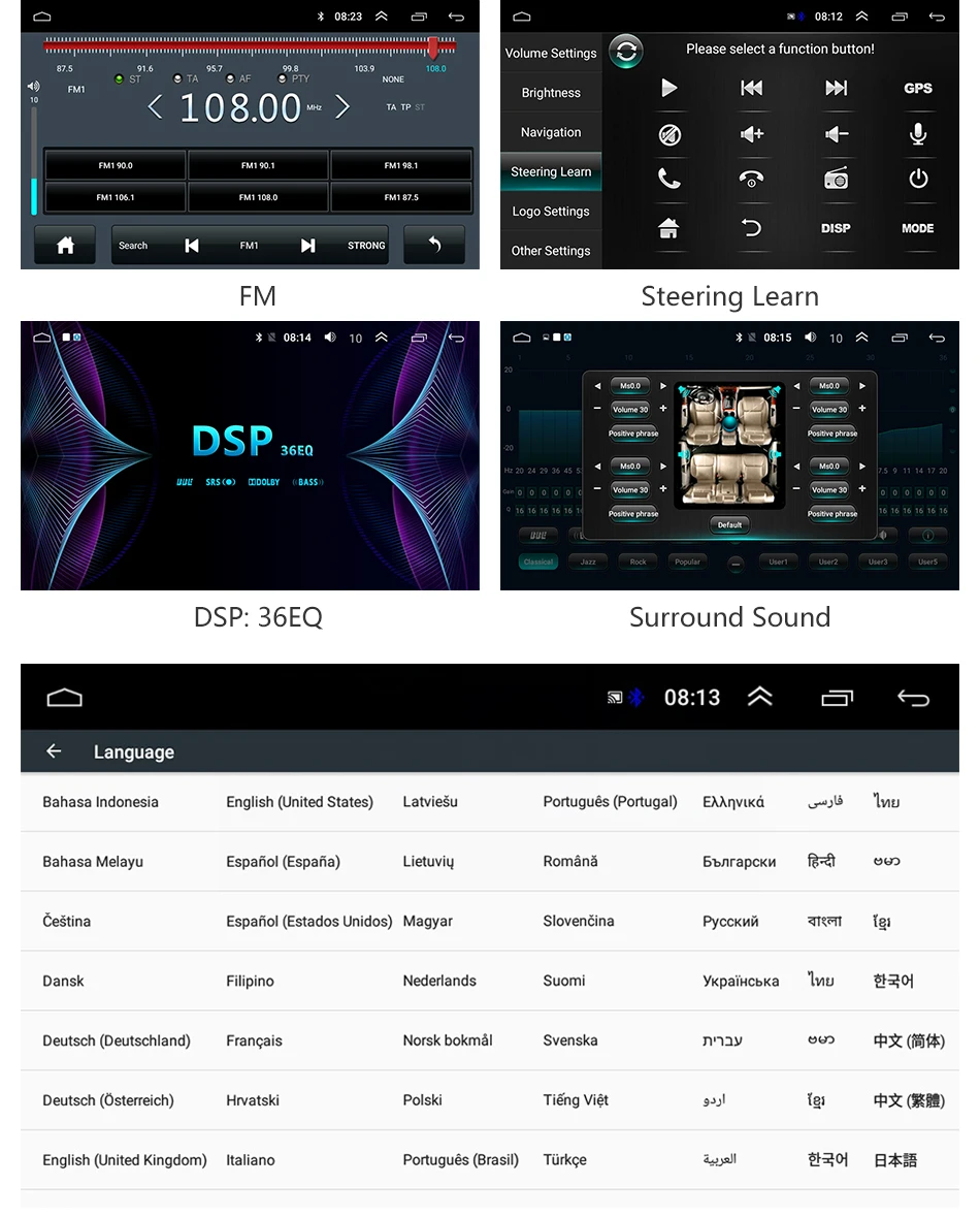 Jansite 1" 2G+ 32G Автомагнитола для Mitsubishi ASX 2010- RDS Wifi gps Android сенсорный экран мультимедийные видеоплееры с рамкой