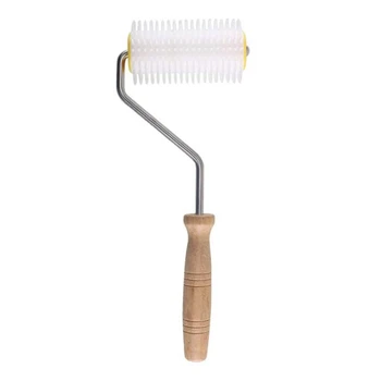 

Uncapping Needle Roller Honey Extracting Tool with Wooden Handle for Beekeeper Comb Tool