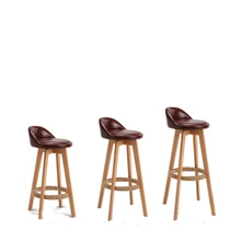 Барный стул Скандинавский современный минималистичный домашний высокий стул из твердой древесины барный стул Досуг задний стул табурет