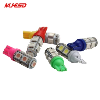

100Pcs T10 Car LED 5050 9SMD Auto Led Light 194 168 W5W Car Tail Turn Signal Side Marker Light-emitting Diode Lamp 12V 24V WHITE