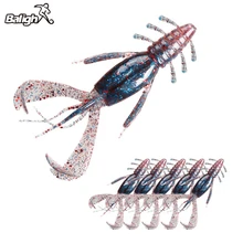

Balight 6Pcs Worm Shrimp Rubber Bait Wobbler Jigging 10cm 10g Soft Tail Fishing Lure Soft Fish Crankbait Ocean Fishing Tackle
