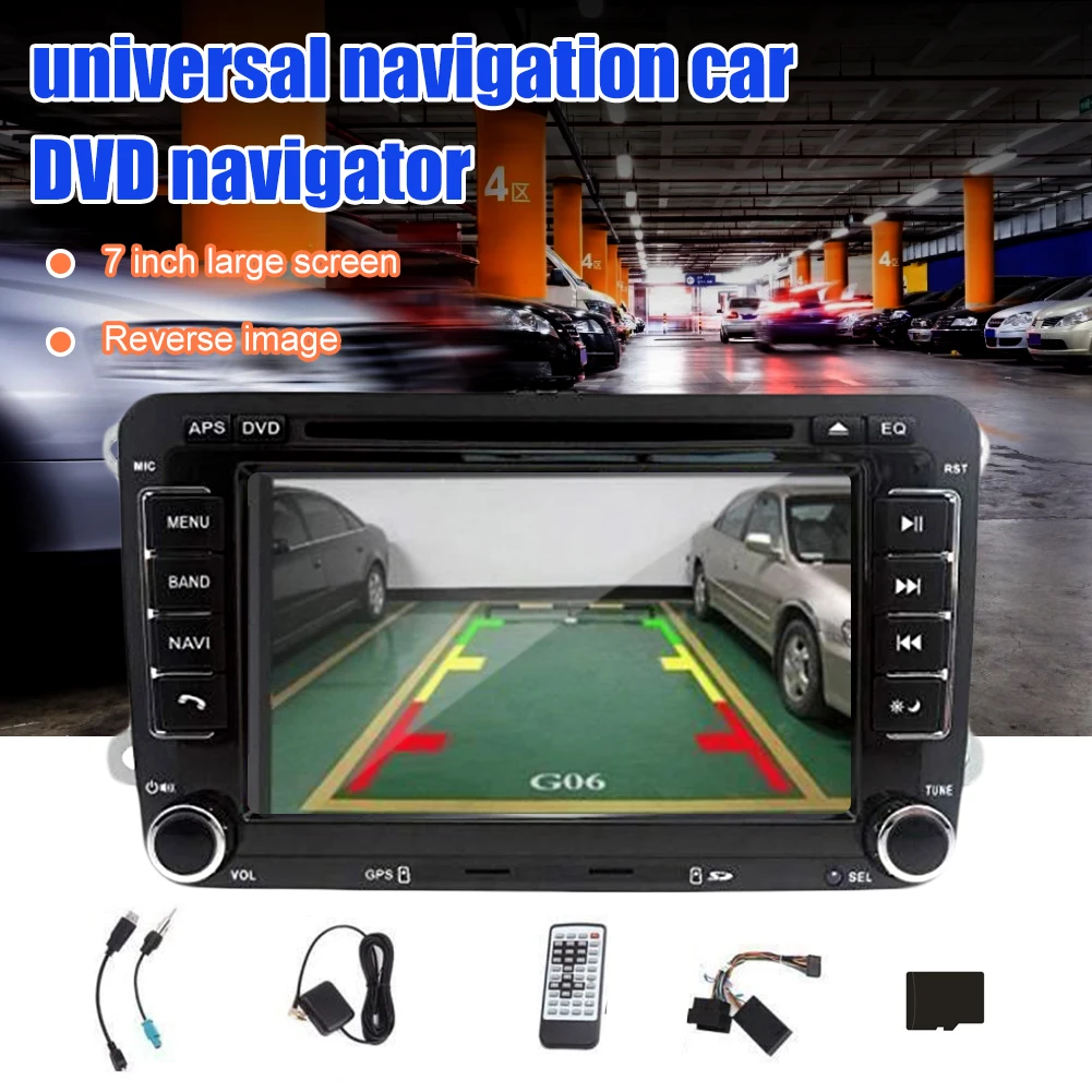 Автомобильное радио Bluetooth стерео 7 дюймов 2 Din HD GPS Навигация для VW Поддержка DVD CD SD