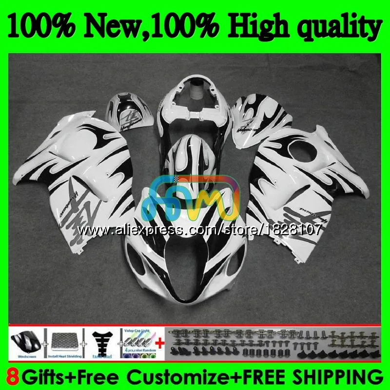 Hayabusa для SUZUKI GSX-R1300 GSXR 1300 1996 1997 1998 1999 2000 черный Пламя 2001 48BS. 84 GSXR1300 96 97 98 99 00 01 обтекатели