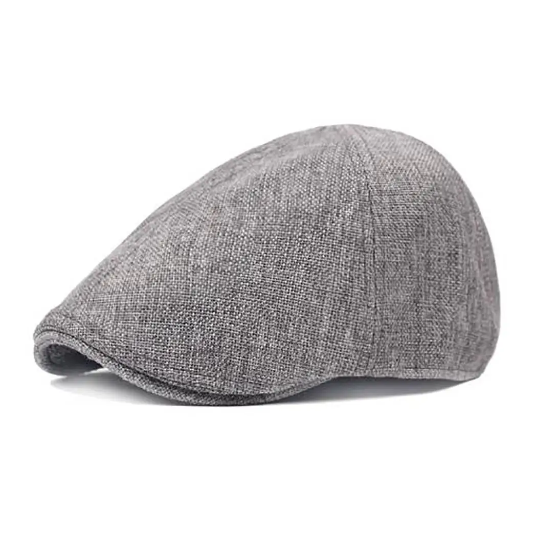 gray Модная однотонная Кепка унисекс с принтом газетчика Гэтсби, 55-60 см/21,6-23,6 дюйма, береты, плоская кепка, в клетку, повседневные, вечерние - Цвет: gray