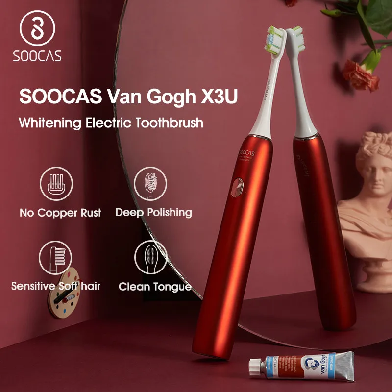 Для Xiaomi SOOCAS X3U Ультразвуковая электрическая зубная щетка для зубных щеток Ван Гог