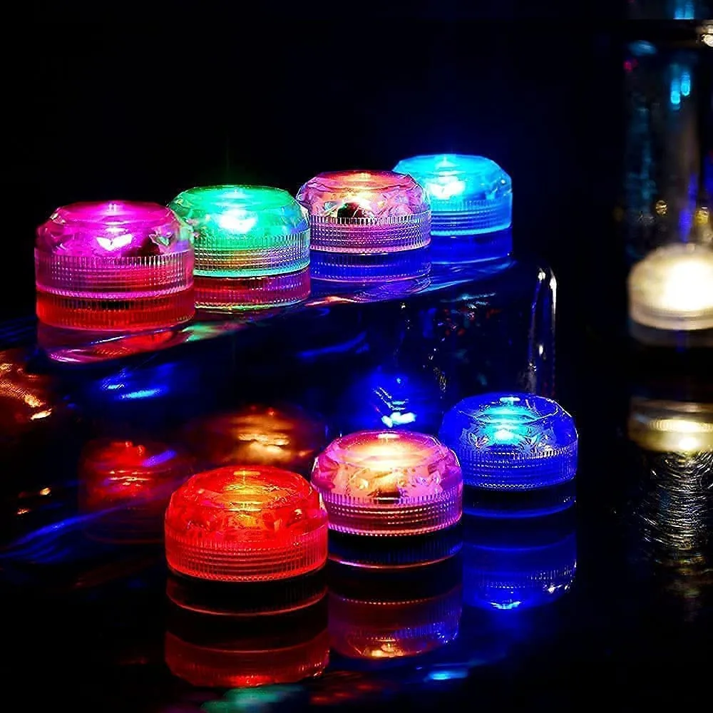 RGB Submersible Led Lights Mini Waterproof Underwater Night Lamp Outdoor Pond Pool Vase Bowl Garden Xmas Party Decoration Lights underwater led strip lights