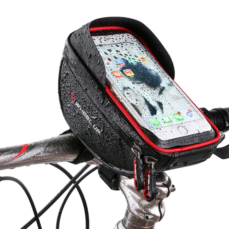 

Waterproof Bicycle Top Tube Cycling Phone Mount Pack Bicycle Bags Touch Screen Phone Pouch For 6Inch Cellphone Riding Storage
