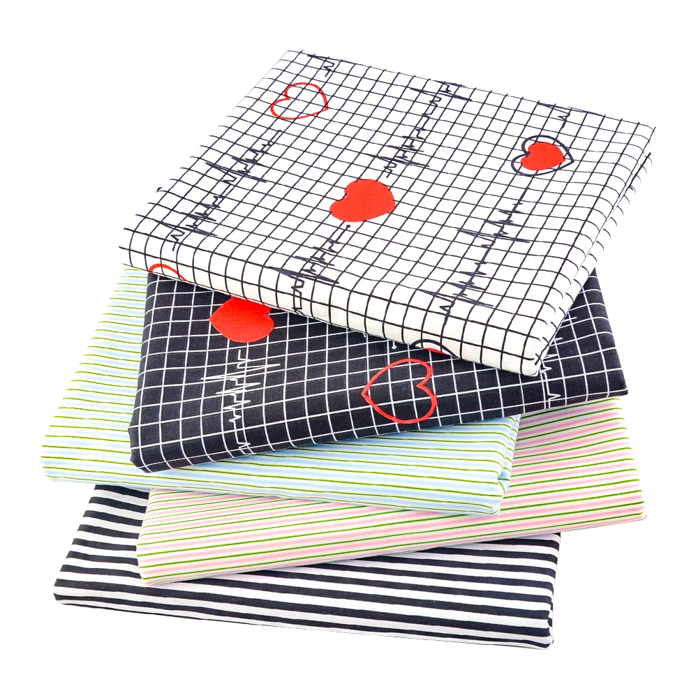 Booksew Lovely Line Design Sewing Cotton 100% Printed For Bedding Twill  Fabric Curtain Per Meter Home Textile Handmad Patchwork|Fabric| - AliExpress
