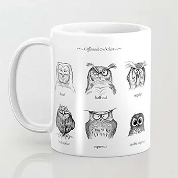 

Owls Personalized Ceramic Coffee Mug White - Funny Wine Mug - 11OZ Coffee Mug - Perfect for Wedding, Mothers Day, Fathers Day o