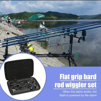 

Durable Fishing Bite Alarm Multi-function 4pcs Fishing Swinger Set Bite Alarm Hanger 4 Colors LED Illuminated Indicator