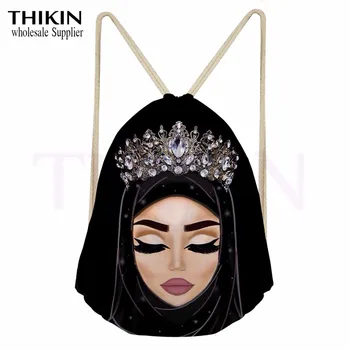 

Aulaygo Women Small Drawstring Bag Muse Girl Wearing A Crown Print Bag Girls Travel Storage Package Lightweight Student Backpack