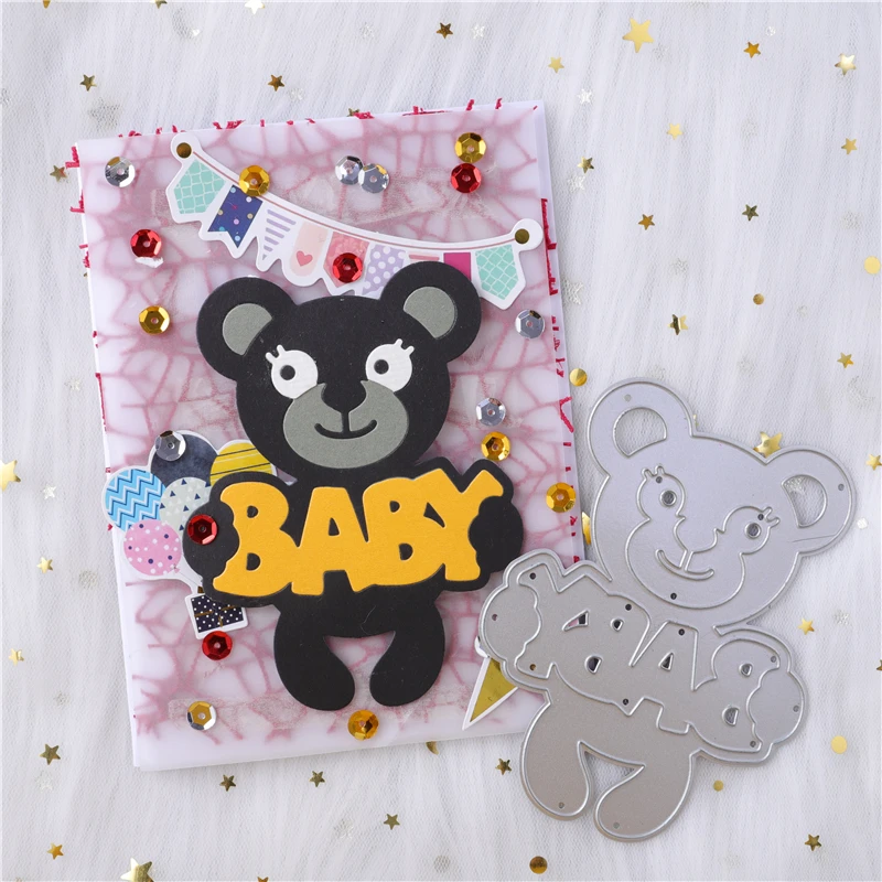 

DiyArts Baby Bear Dies Heart Star Flower Metal Cutting Dies New 2020 Crafts DIY Scrapbooking Photo Album Embossing Decorative