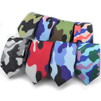 

Mens Slim Tie Camouflage Patterned Ties 6cm Width Neck Ties Fashion Skinny Tie For Men Wedding Party NeckTies