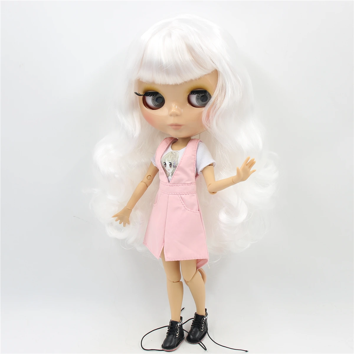 Ледяная фабрика blyth кукла загар кожа сустава тела bjd белые волосы 1/6 игрушка 30 см