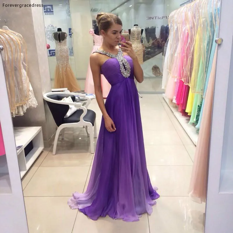 

Newest A-Line Crystal Prom Dress Sleeveless Chiffon Formal Holidays Wear Graduation Evening Party Gown Custom Made Plus Size