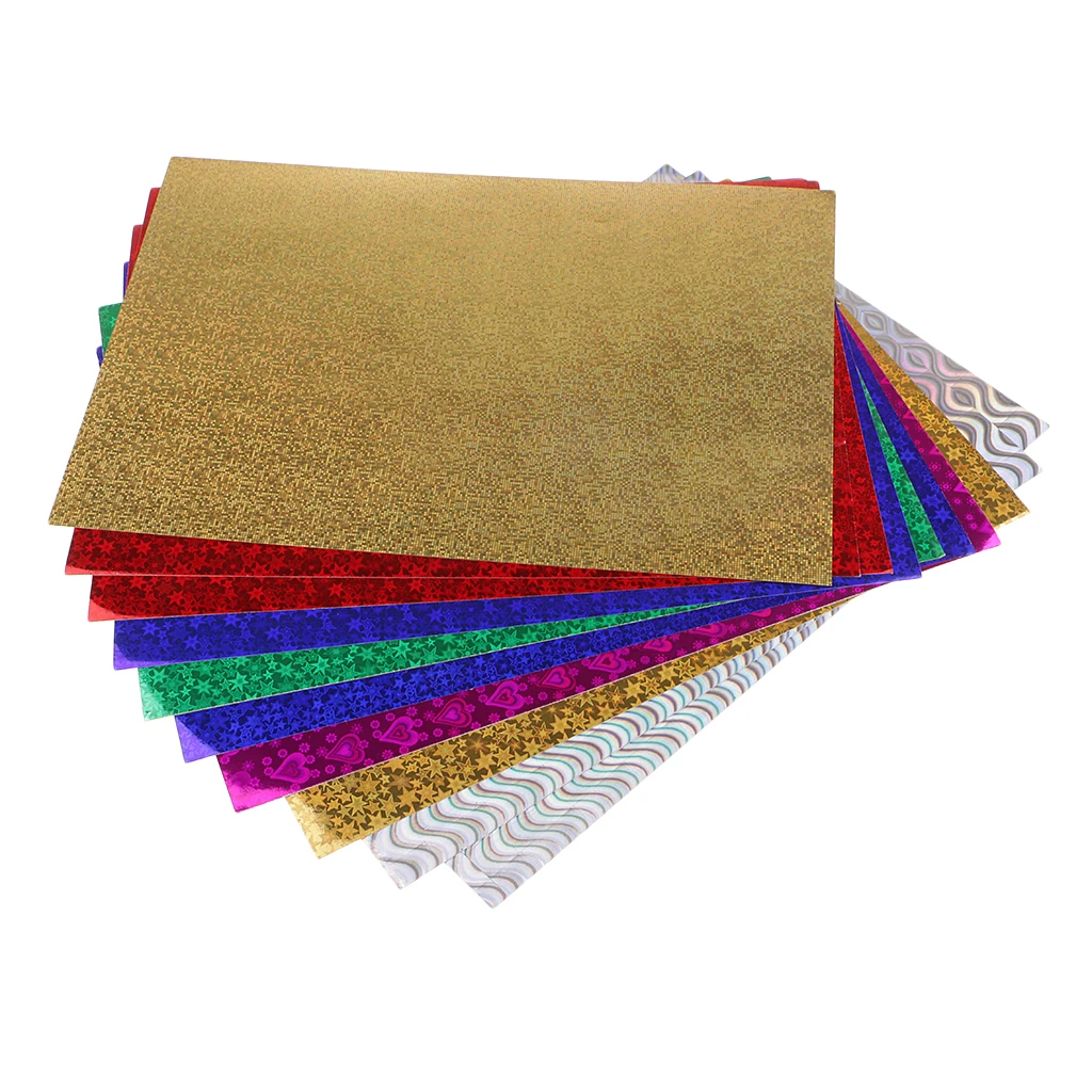 10x A4 Scrapbook Album Decorations Ornaments Home Office School Decorations Self Adhesive Cardstock Sheets