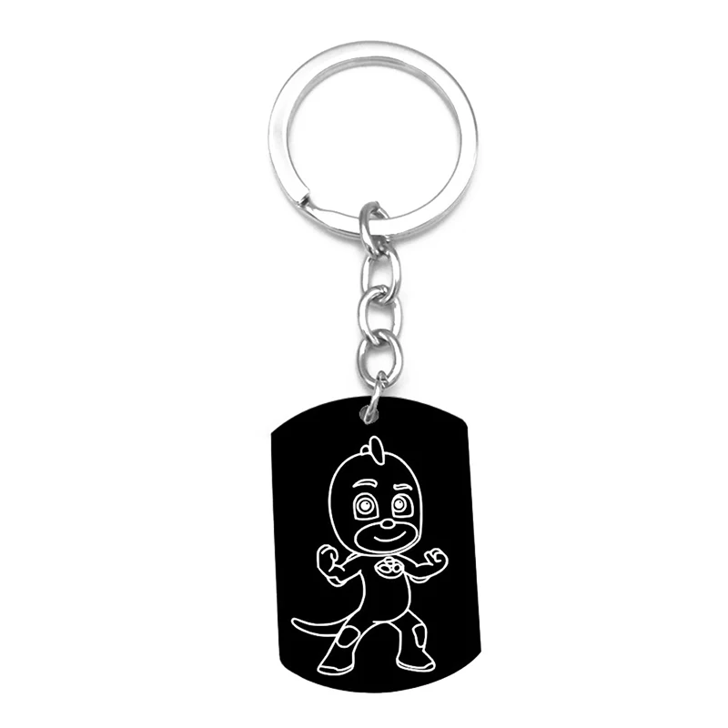 Pj маска Juguete герои мультфильмов из нержавеющей стали Catboy Owlette Gekko PJ Маски титановая сталь брелок аксессуары S56