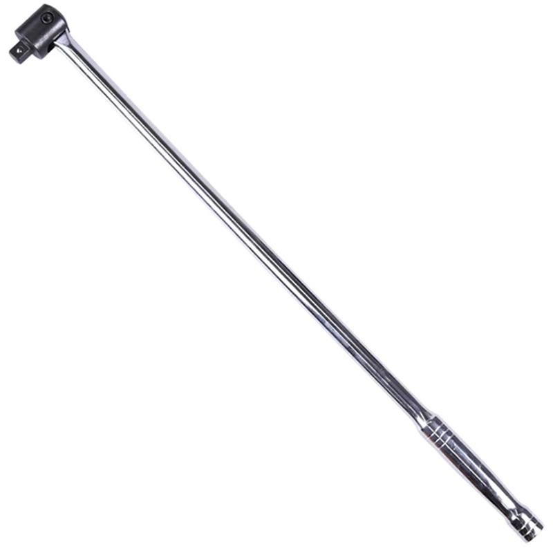

1Piece 24 Inch Long 1/2 Inch Breaker Bar Socket Driver 180 Degree Flex Head With Spring-Loaded Ball Bearing Socket Wrench Hand T