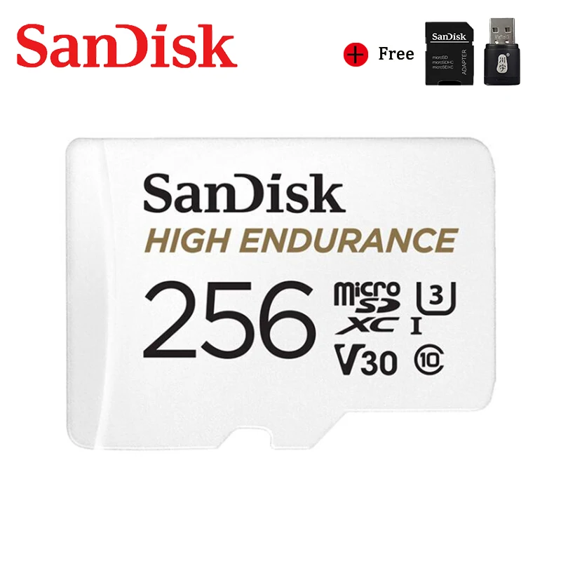 SanDisk высокопрочная карта памяти Micro SD 128 Гб 64 ГБ 32 ГБ 256 Гб Microsd U3 V30 4K Flash MicroSD карта для монитора видео Автомобильный видеорегистратор - Емкость: 256GB