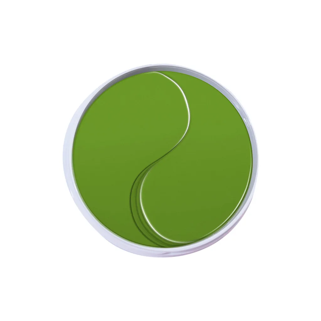 Green Коллагеновая маска для глаз, гелевые патчи для глаз, гидрогелевые мешки для глаз, лист, удаление темных кругов, анти-Возрастная влага, косметика для ухода за кожей#1223 - Цвет: Green