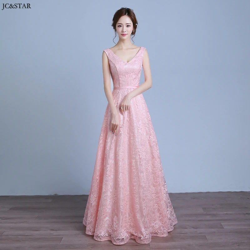 Vestidos noiva cor de rosa, новинка, кружевное сексуальное розовое свадебное платье трапециевидной формы с v-образным вырезом, длинное платье для гостей, vestidos para bodas tallas grandes