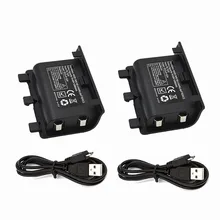 2 шт./компл. 2400 мА/ч, Перезаряжаемые Батарея Резервное копирование USB кабель Батарея пакет для xbox один контроллер зарядки Батарея