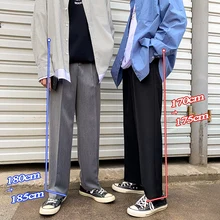 Мужские модные трендовые брюки, деловые хлопковые шелковые повседневные штаны, строгие брюки, серые/черные широкие штаны, M-2XL