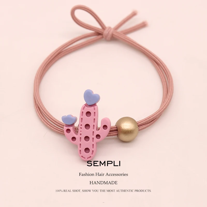 Резинки для волос женские эластичные нейлоновые с бусинами |