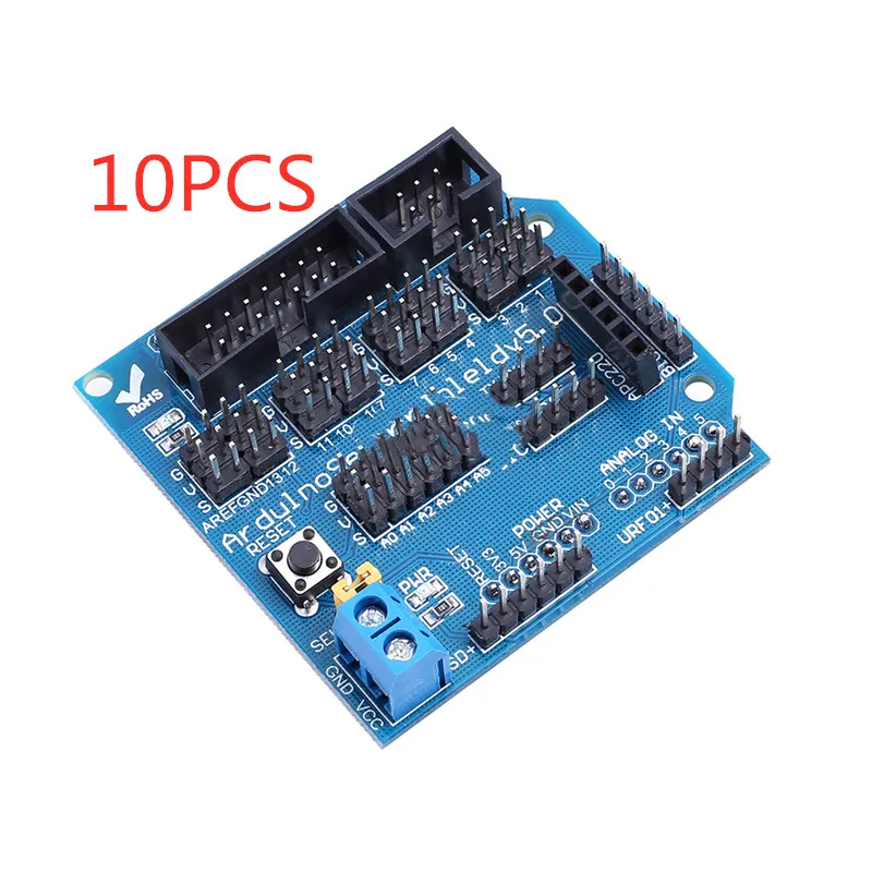 10 шт. сенсор Щит V5.0 сенсор Плата расширения UNO Mega R3 V5 Для Arduino электронные строительные блоки частей робота