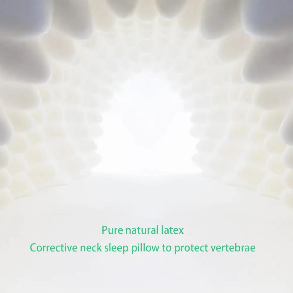 Cervical Pillow Pure Natural Latex Thailand Corrected Neck Sleep Pillow Protection Vertebra Slow Rebound#4W