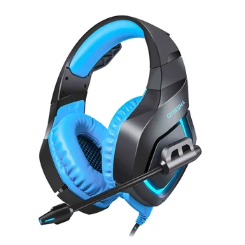 

K1-B Gaming Headset Wired Stereo LED Cool Light Noise-canceling Gaming Headphone with Mic for PS4 Xbox Laptop Computer Cellphone