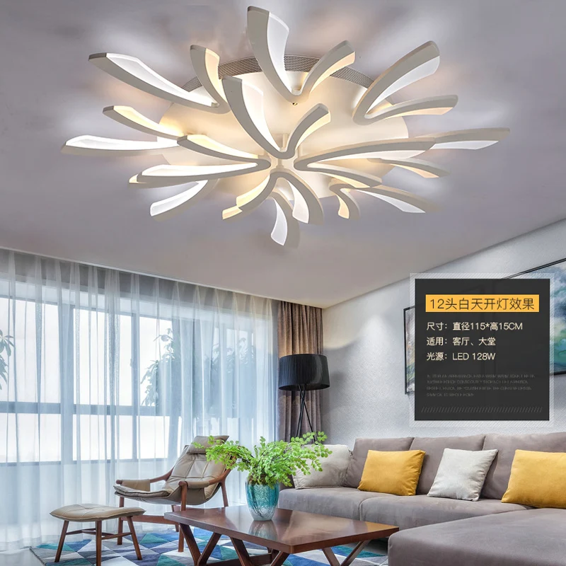 Акриловые толстые современные светодиодные потолочные лампы для гостиной