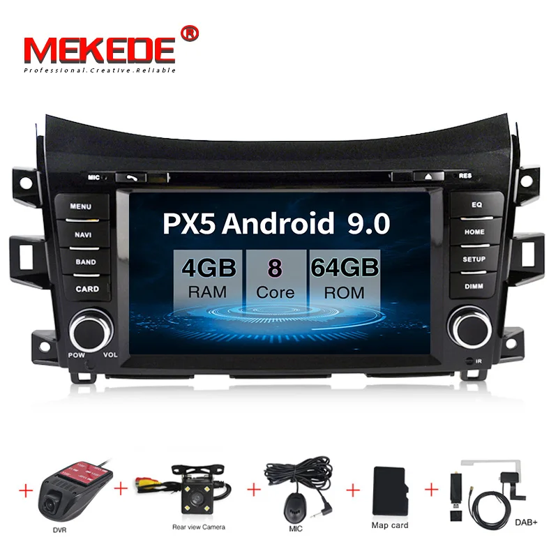 MEKEDE PX54+ 64G android 9,0 автомобиль радио gps навигации для автомобиля, DVD мультимедиа плеер для Nissan NAVARA 2011 2012 2013 - Цвет: 64G camera DVR DAB