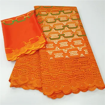 

burnt orange lace swiss voile lace in switzerland with stones tissus dentelle african fabric lace hot selling 2020 products7yard