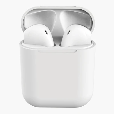 Белый I12 tws Bluetooth наушники беспроводные наушники Hands free Спортивная Музыка для всех смартфонов скраб на ощупь 3d стерео объемный звук - Цвет: Белый